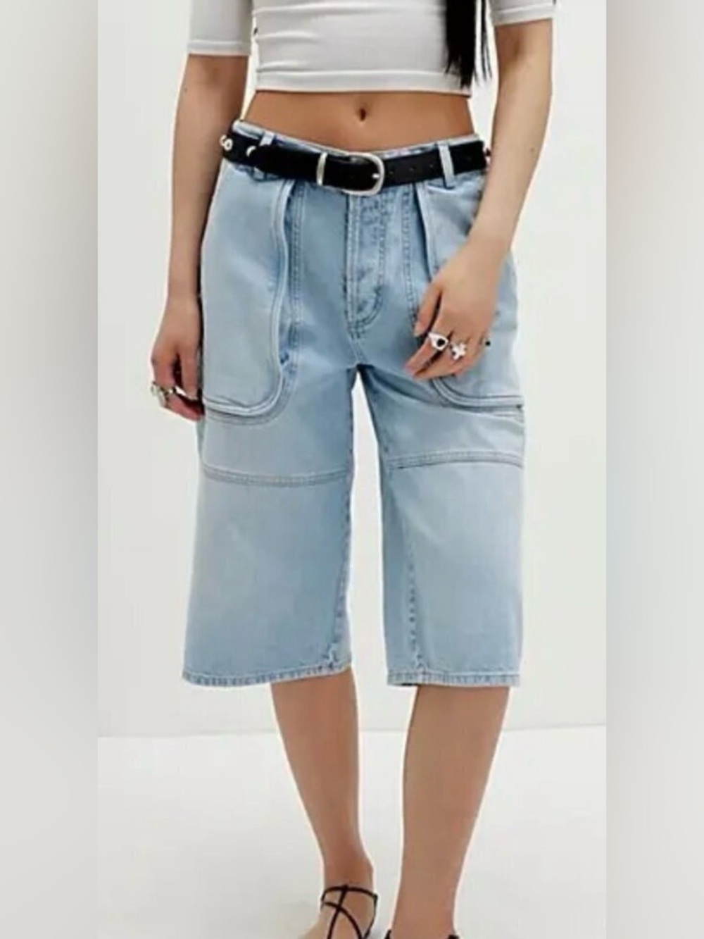 NEW Free People We The Free Havasu Slouchy Cropped Jeans Size 31